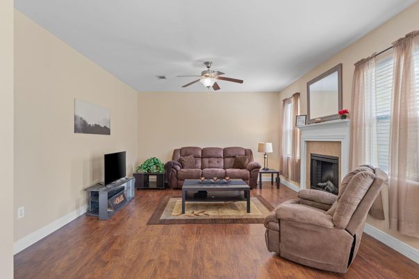 Fireplace, Interior, Living room, Wood Texture Flooring