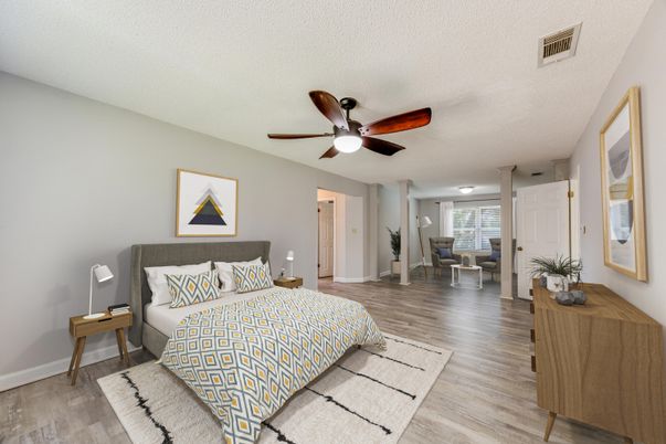 Bedroom, Interior, Wood Texture Flooring