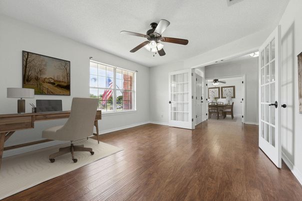 Home Office, Interior, Wood Texture Flooring