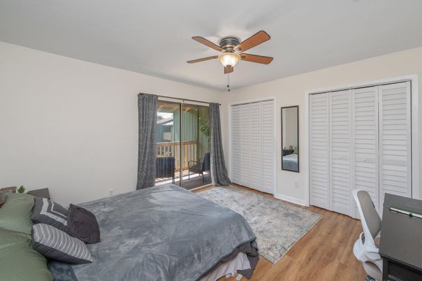 Bedroom, Interior, Wood Texture Flooring