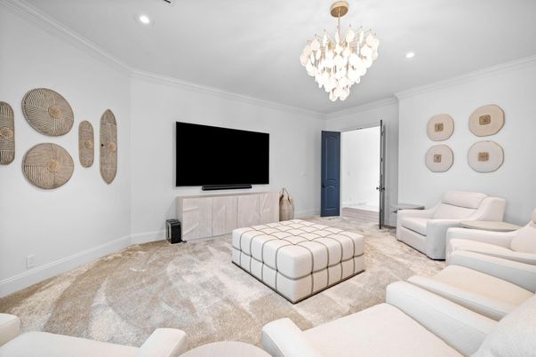 Chandelier, Interior, Living room, Recessed Lighting