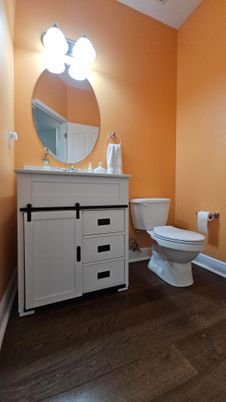 Bathroom, Interior, Wood Texture Flooring