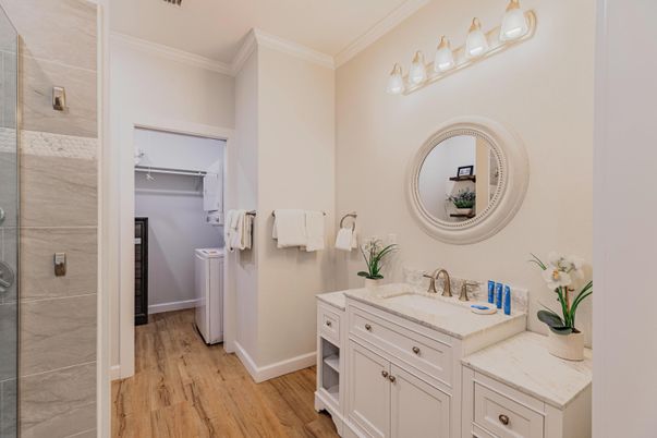 Bathroom, Interior, Wood Texture Flooring