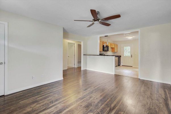 Empty room, Interior, Kitchen, Wood Texture Flooring