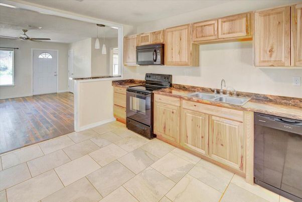 Interior, Kitchen, Wood Texture Flooring