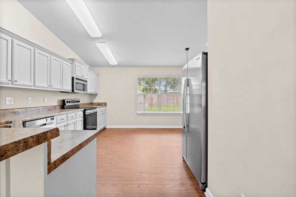 Interior, Kitchen, Wood Texture Flooring