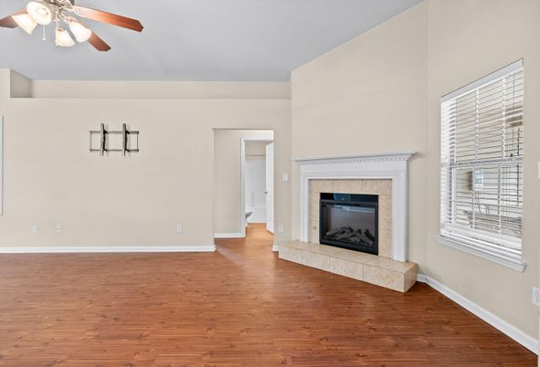 Empty room, Fireplace, Interior, Wood Texture Flooring