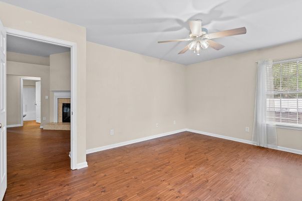 Empty room, Fireplace, Interior, Wood Texture Flooring