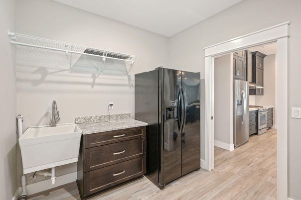 Interior, Kitchen, Wood Texture Flooring