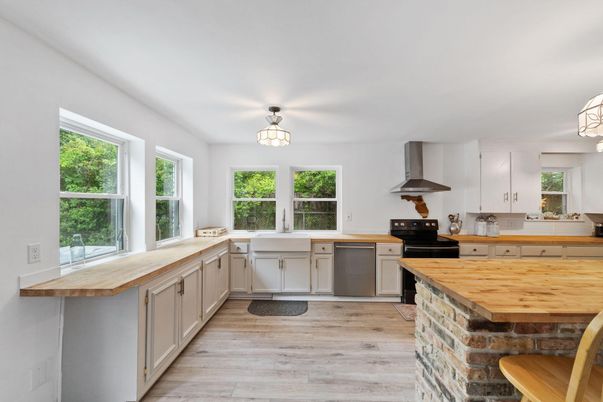 Interior, Kitchen, Wood Texture Flooring