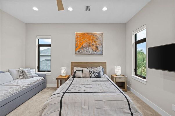 Bedroom, Interior, Recessed Lighting