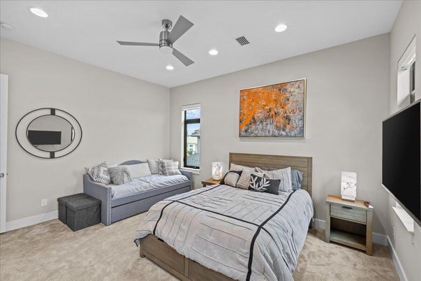 Bedroom, Interior, Recessed Lighting
