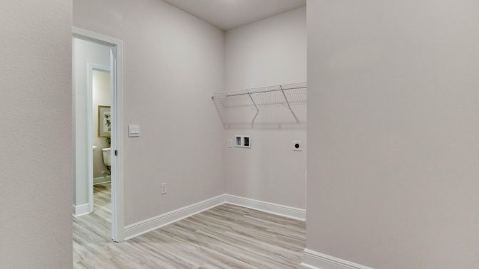 Bathroom, Interior, Recessed Lighting, Wood Texture Flooring