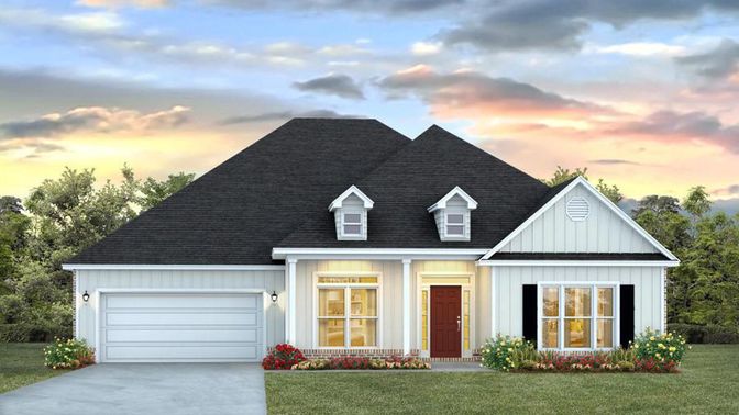 Attached, Exterior, Facade, Farmhouse