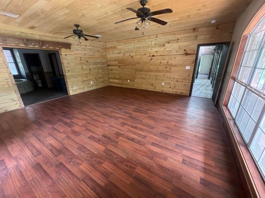 Empty room, Interior, Wooden Ceilings, Wood Texture Flooring, Wooden Walls