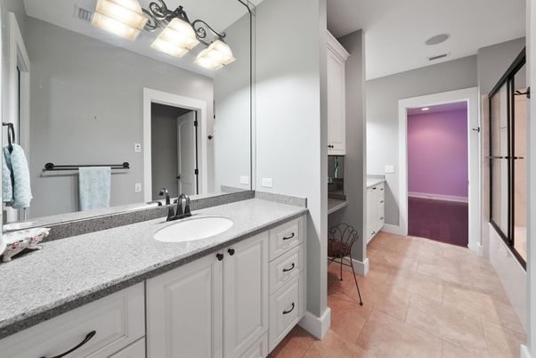 Bathroom, Dual Sink Vanities, Interior, Recessed Lighting