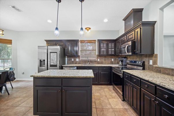 Interior, Kitchen, Pendant Lights, Recessed Lighting, Stainless Steel Appliances