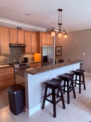 Interior, Kitchen, Pendant Lights, Recessed Lighting, Stainless Steel Appliances