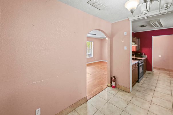 Empty room, Interior, Kitchen, Wood Texture Flooring