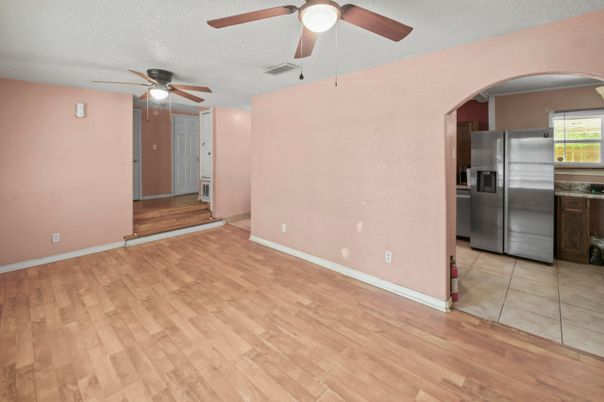 Empty room, Interior, Kitchen, Wood Texture Flooring