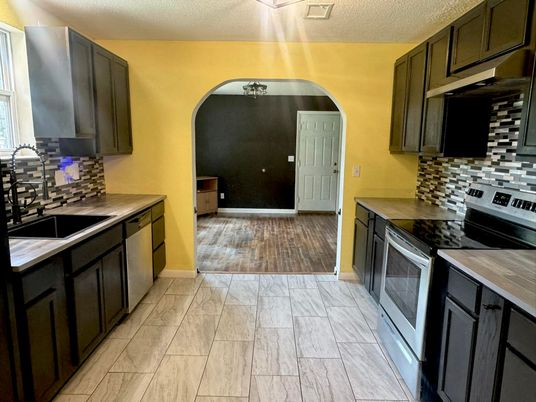 Interior, Kitchen, Wood Texture Flooring