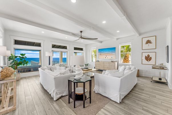Interior, Living room, Recessed Lighting, Water, Wood Texture Flooring