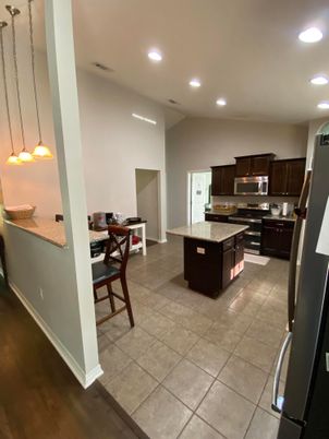 Dining room, Interior, Kitchen, Pendant Lights, Recessed Lighting
