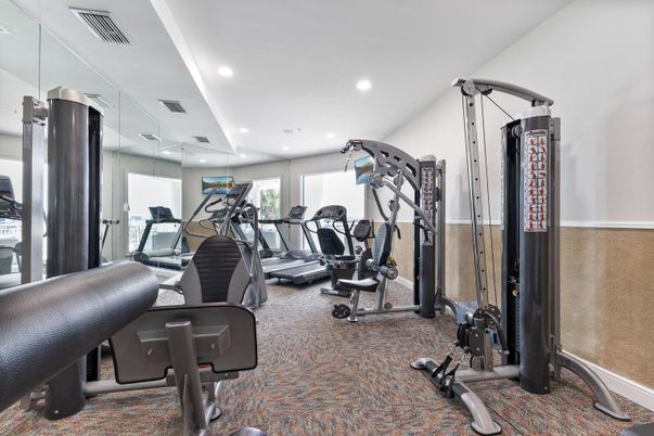 Fitness Equipment, Gym, Interior, Recessed Lighting