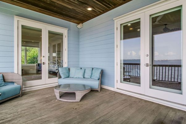 Exterior, Recessed Lighting, Water, Wood Texture Flooring
