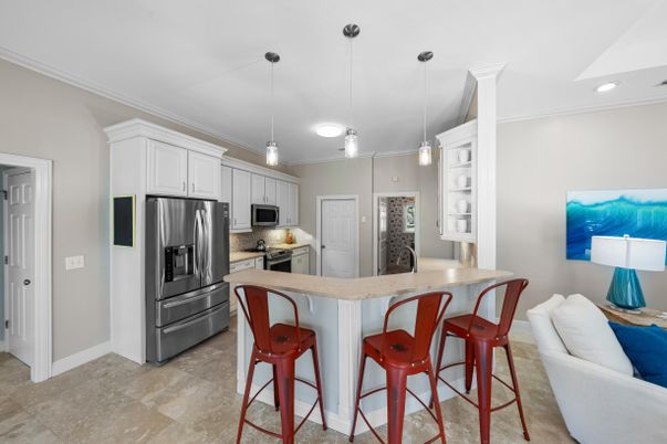 Interior, Kitchen, Pendant Lights, Recessed Lighting, Stainless Steel Appliances