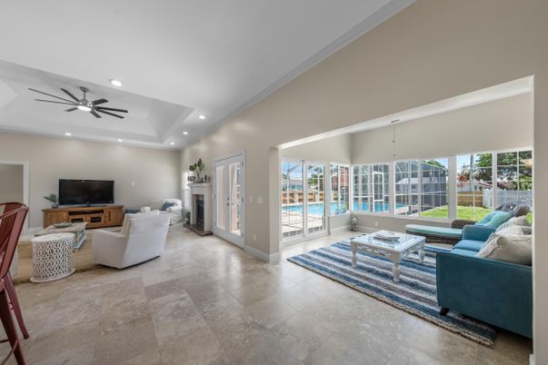 Interior, Living room, Recessed Lighting
