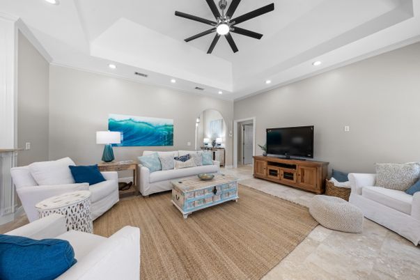 Interior, Living room, Recessed Lighting