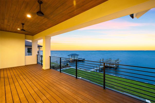 Exterior, Recessed Lighting, Water, Wood Texture Flooring
