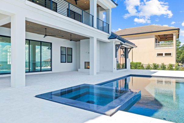 Exterior, Fireplace, Pool