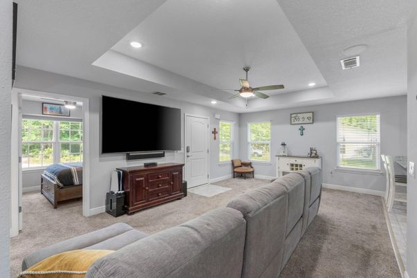 Interior, Living room, Recessed Lighting