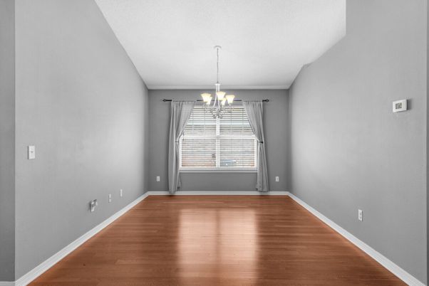 Chandelier, Empty room, Interior, Wood Texture Flooring