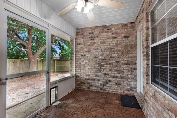Interior, Stone Walls, Sun Room, Wood Texture Flooring