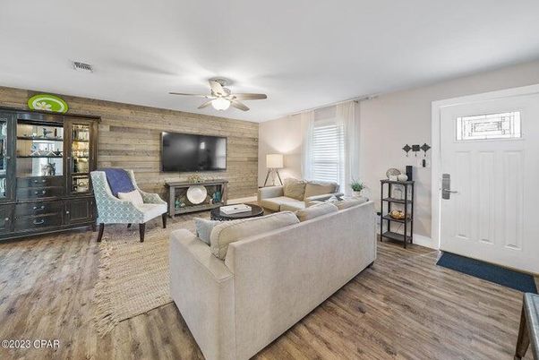 Interior, Living room, Wood Texture Flooring, Wooden Walls
