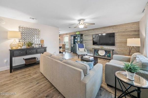 Interior, Living room, Stone Walls, Wood Texture Flooring, Wooden Walls