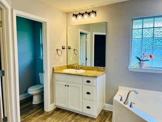 Bathroom, Interior, Wood Texture Flooring