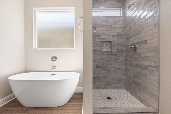 Bathroom, Free Standing Baths, Interior, Wood Texture Flooring
