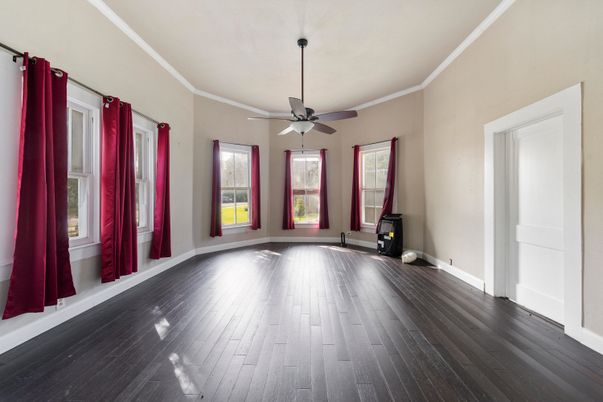 Empty room, Fireplace, Interior, Wood Texture Flooring