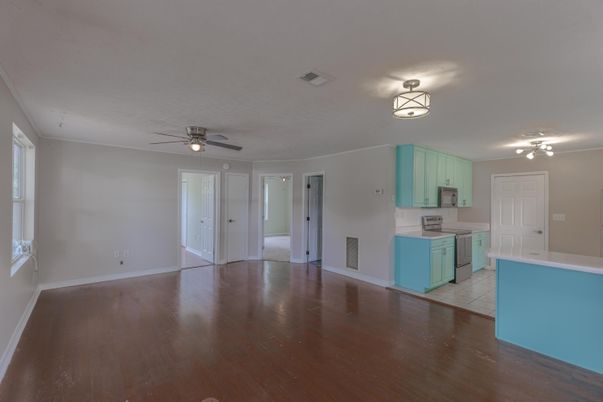 Empty room, Interior, Kitchen, Wood Texture Flooring