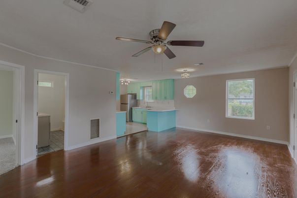 Empty room, Interior, Kitchen, Wood Texture Flooring