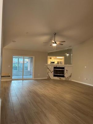 Empty room, Fireplace, Interior, Wood Texture Flooring