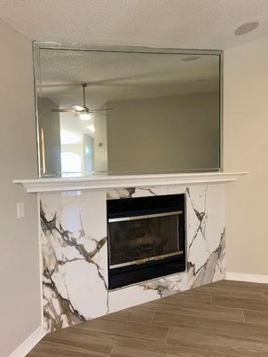 Fireplace, Interior, Wood Texture Flooring