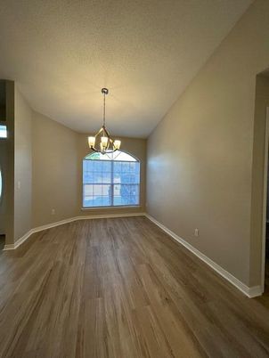 Chandelier, Empty room, Interior, Pendant Lights, Wood Texture Flooring