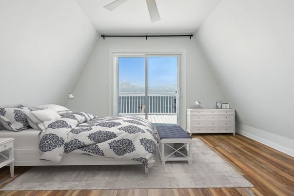Bedroom, Interior, Water, Wood Texture Flooring