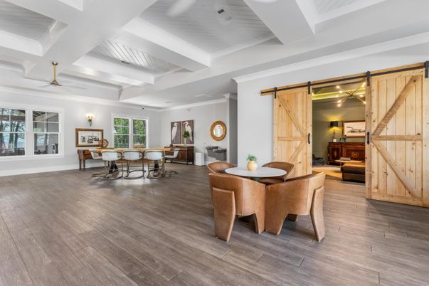 Dining room, Interior, Wood Texture Flooring