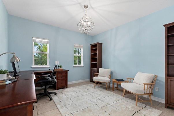 Chandelier, Home Office, Interior